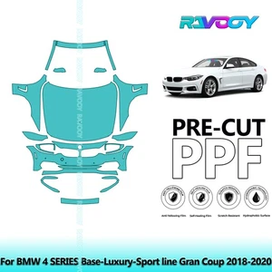 Protection PPF Kit For BMW 4 SERIES Base-Luxury-Sport line Gran Coup 2018-2020 - Picture 1 of 7