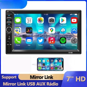 Touch Screen Car Stereo Radio B-T FM Player For Apple Carplay Android Auto - - Picture 1 of 7