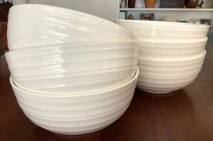 MIKASA Set of 6 White Bone China “Swirl” Berry Dessert Fruit Bowls 4 3/8 ” - Picture 1 of 5