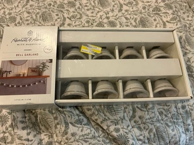 Hearth & Hand Magnolia Ceramic Bell Garland Christmas Holiday Home Decor NEW - Image 1 of 3