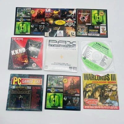 Vintage PC Games Demo 9 Disc Lot 90s Computer Demos Star Wars Some Sealed - Image 1 of 4