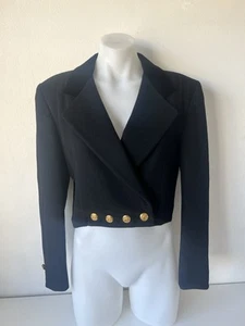 Escada Margaretha Jacket Women 38 M Black Luxurious Cashmere And Wool Blend - Picture 1 of 14