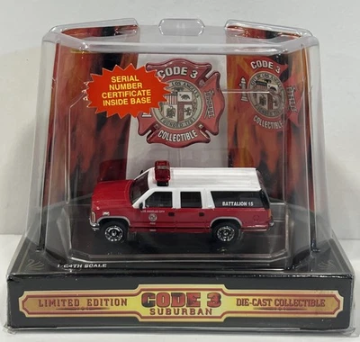 Code 3 Collectible City of Los Angeles GMC Suburban Battalion 15 1/64 Diecast - Image 1 of 4