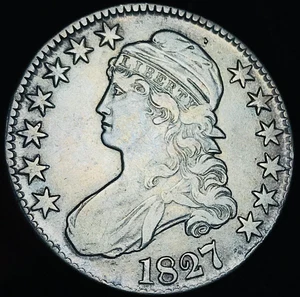 1827 Capped Bust Half Dollar 50C Ungraded Choice 90% Silver US Coin CC24972 - Picture 1 of 6