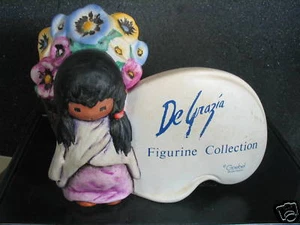 Goebel 1988 DEGRAZIA PORZELLAN HÄNDLER UND SAMMLERSCHILD PLAKETTE Blumenmädchen - Bild 1 von 1