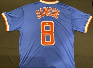 Andre Dawson Chicago Cubs The Hawk Signed Auto Pro Style Retro Jersey ~ JSA COA - Picture 1 of 7