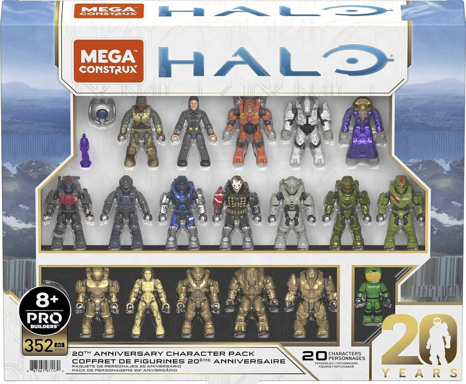 Mega Construx Pro Builders Halo 20th Anniversary Character Pack 20 Characters - Image 1 of 1