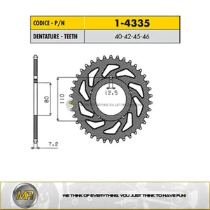 HONDA CRF L AFRICA TWIN ABS 1000 2016 2017 2018 CORONA ACCIAIO P. 525 - 46 DENTI - Imagen 1 de 1