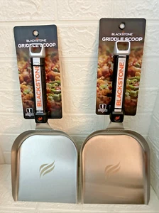 Menge 2 NEU/VERSIEGELT Blackstone 15" Edelstahl Grillplatte Schaufel mit flachem Boden - Bild 1 von 6