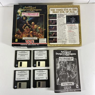 Advanced Dungeons & Dragons Eye of the Beholder III PC Game 1991 Beholder II Box - Image 1 of 4