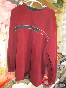 Mens 3X Longsleeve Shirt Dark Red and Black Faded Glory 54/56 Big and Tall - Picture 1 of 3