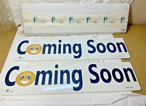 2 COMING SOON Real Estate Signs Riders 6X24 Weather Proof Sign Riders Aluminum - Picture 1 of 4