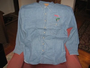 Berkley Fish Logo Men's Blue Long Sleeve Shirt Size L - Picture 1 of 2