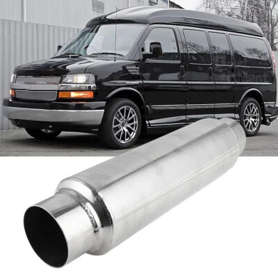 Resonador silenciador escape 2.5" IN/OUT 16" longitud para Chevrolet Express 1500 2500 Foto 1 de 4