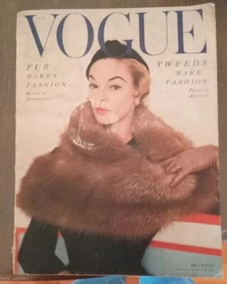 Vintage Vogue Magazine  October 1st 1953 Horst P Horst Cover Photos Foto 1 de 4