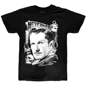 Vincent Price 2x Grafik T-Shirt Classic Horror Goth Halloween schwarz Nevermore - Bild 1 von 1