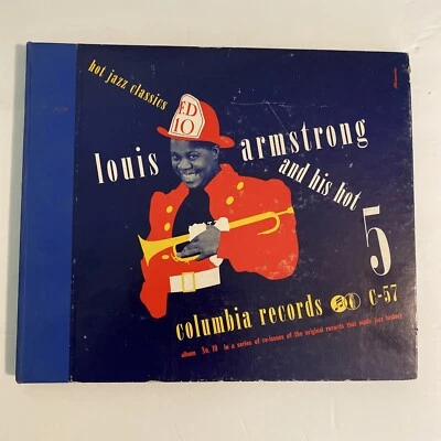 LOUIS ARMSTRONG & his hot 5 COLUMBIA Album # C-57 Box Set of 4 78 RPM Records VG - Image 1 of 4