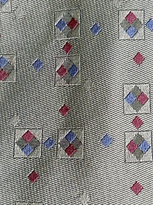 Cravatta Valentino uomo seta designer Italia grigio bordeaux blu geometrica - Foto 1 di 15