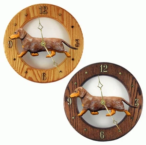 Dachshund Wood Clock Red - Picture 1 of 1