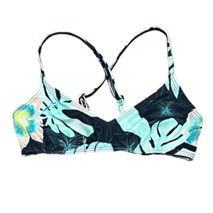 NWOT Roxy Floral Swim Bikini Top, Size YM (10) - Picture 1 of 6