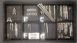 HONDA 400EX polished Stainless engine bolt screw kit set fourtrax TRX400ex - Picture 1 of 4