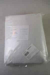 Keramik Scheunenvorhang. 3 in 1 Pol Top. Belgische Leinen mit BO-Futter. 50x96. Weiß - Bild 1 von 3