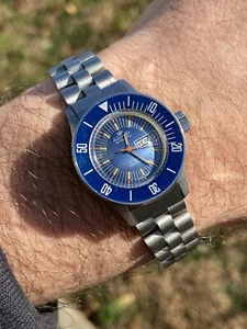 Orologio Watch Audix Watch Automatic Diver Sub Lady Vintage Swiss Rare - Picture 1 of 16