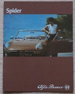 Alfa Romeo Spider  Prospekt, original von 1982, wie neu