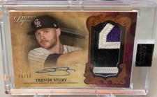 2021 Topps Dynasty Trevor Story Dynastic Data Patch Auto /10 Colorado Rockies 