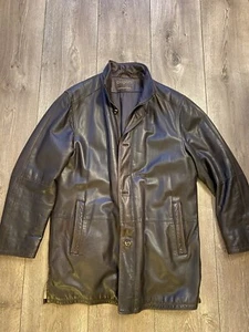 Bugatti Leder Jacke Mantel Gr. 56 XXL Braun - Bild 1 von 10