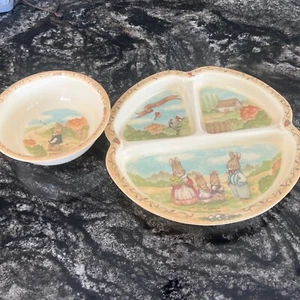 PETER RABBIT Child's Plate & Bowl Melamine Ware Collectible Bowl - Bild 1 von 4