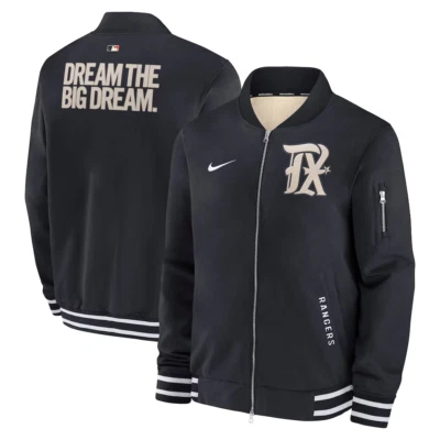 Texas Rangers Nike 2025 City Connect Authentic Collection Full-Zip Bomber Jacket - Image 1 of 3