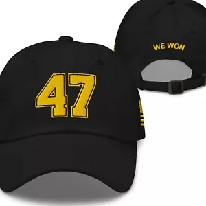 Gorra de béisbol Trump 47 We Won Gold MAGA sombrero de papá para hombres mujeres - Imagen 1 de 11