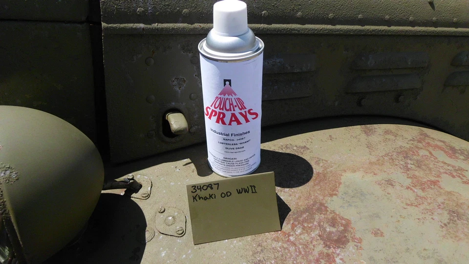 Военная краска-спрей времен Второй мировой войны 34087 оливковый серо-коричневый плоский MB GPW WC Dodge  - Изображение 1 из 3