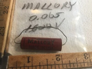 1 Vintage NOS Mallory .005 uf 1600v Capacitor Tested - Picture 1 of 3