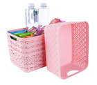 Plastic Storage Baskets, Storage Box with Handle, Plastic Storage Bins 5 Pack.