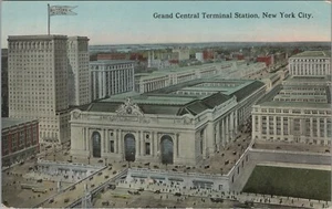 Grand Central Terminal Station New York City cartolina d'epoca retro diviso - Foto 1 di 3