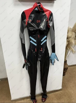 Macacão cosplay 322 látex borracha EVA Rei-Ayanami Catsuit personalizado 0,4 mm - Imagem 1 de 4