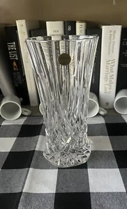 Vintage Capri 24% Lead Cut Crystal Vase 7” Tall Italy (A14) - Picture 1 of 7