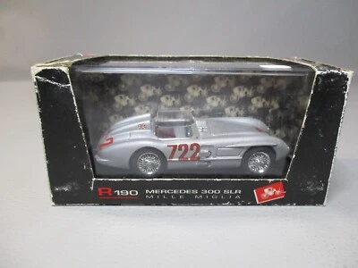 LE8057 BRUMM R190 1/43 Voiture Mercedes 300 SLR Speeder 722 Mille Miglia silver - Photo 1/4