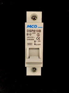 MCG DSP610B B10 10 Amp Type B Single Pole MCB Brand New - Picture 1 of 7