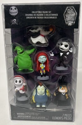 New 2023 DISNEY NIGHTMARE BEFORE CHRISTMAS Collectible Figure Set 7 Pieces - Image 1 of 2