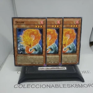 YUGIOH SPANISH X3*.*TRIGON, PLAY SET, TSHD-SP0031 -COMMON ,UNLIMITED ,NEAR MINT - Picture 1 of 3