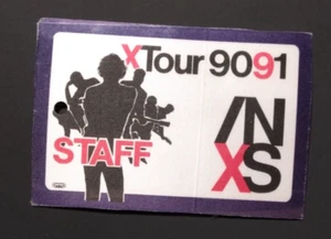 INXS Concert Backstage Pass 1991 X-Factor Tour OTTO panno satinato - laminato - Foto 1 di 2