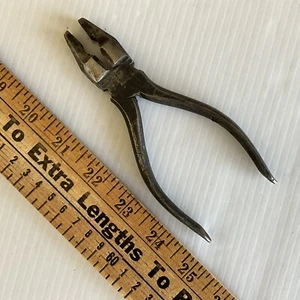 6" Vintage LINESMAN PLIERS Cutter Square Tip - Picture 1 of 9