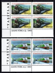 Turkey 2002 trains MNH set X 4 - Picture 1 of 1