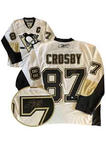Sidney Crosby " Pittsburgh Penguins Vegas Gold Jersey " Autographed NHL Hockey - Picture 1 of 10