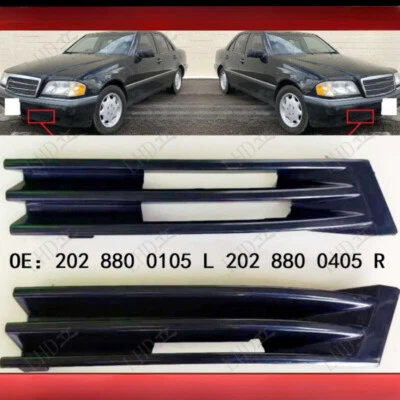 1 par de cubiertas de ojo de remolque delanteras izquierda+derecha aptas para Mercedes Benz C280 C220 1994-1997; Foto 1 de 4