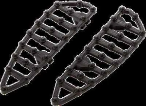 AN MX Grip Driver Floorboards Black for Harley Road Glide 98-21 - Picture 1 of 4
