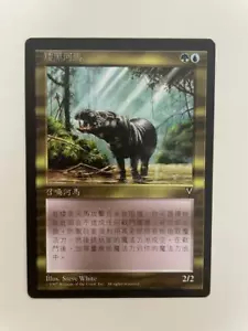 MTG CHINESE VISIONS PYGMY HIPPO NM MAGIC THE GATHERING CREATURE RARE CARD - Picture 1 of 6